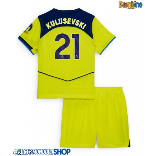 Maglie da calcio Tottenham Hotspur Dejan Kulusevski #21 Terza Maglia Bambino 2025-26 Manica Corta + Pantaloni corti)